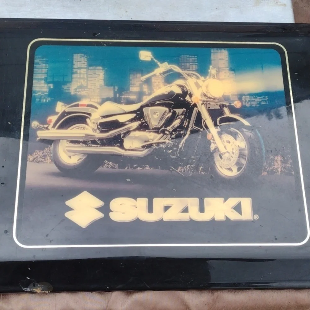 Black Wall Clock with Motorcycle Design